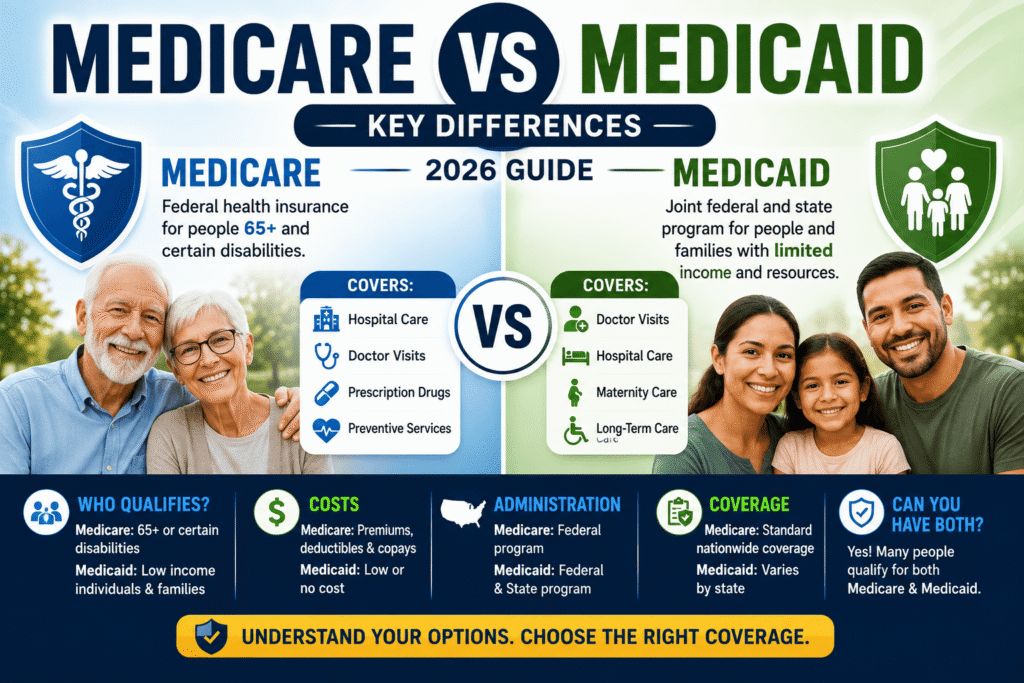 Medicare vs Medicaid: Key Differences Explained (2026)